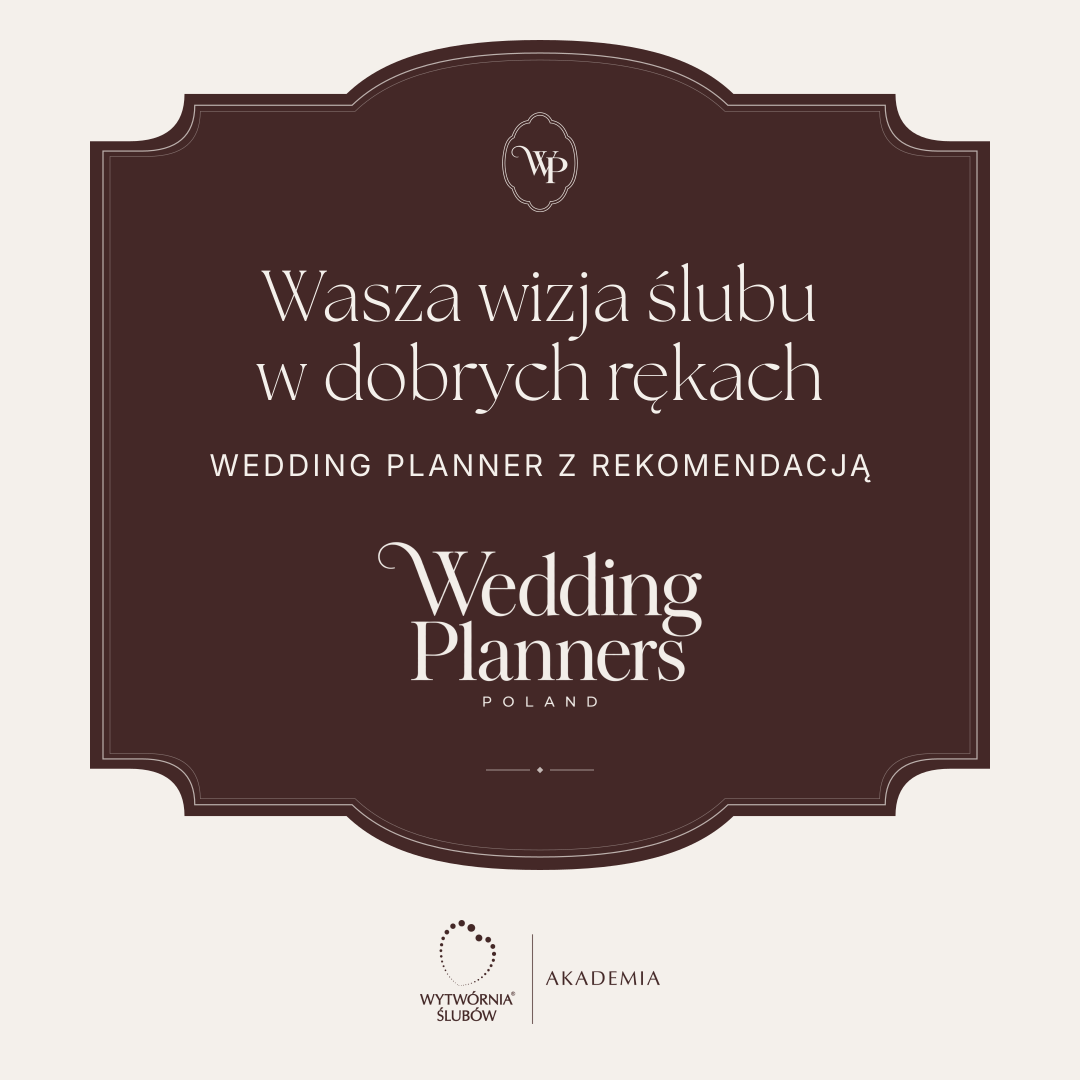 Odznaczenie Wedding Planners Poland - kwadrat, wersja odwrócona