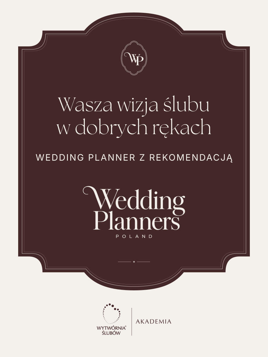 Odznaczenie Wedding Planners Poland - pion, wersja odwrócona
