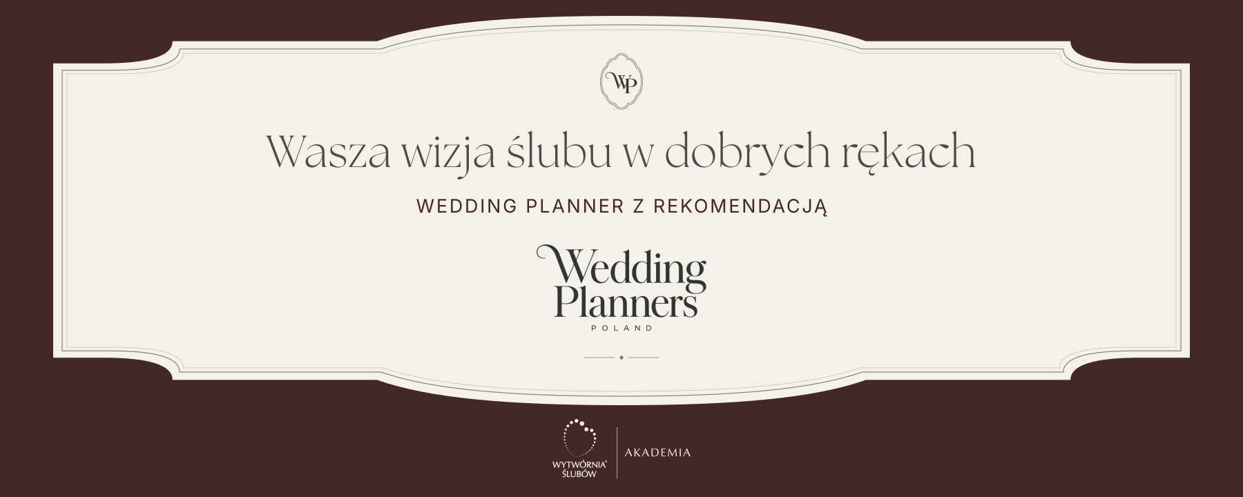 Odznaczenie Wedding Planners Poland - poziom, wersja brązowa