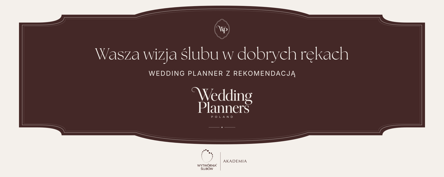 Odznaczenie Wedding Planners Poland - poziom, wersja odwrócona